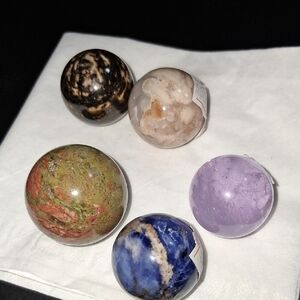 SP007 Set of Five Decorative Stone Spheres